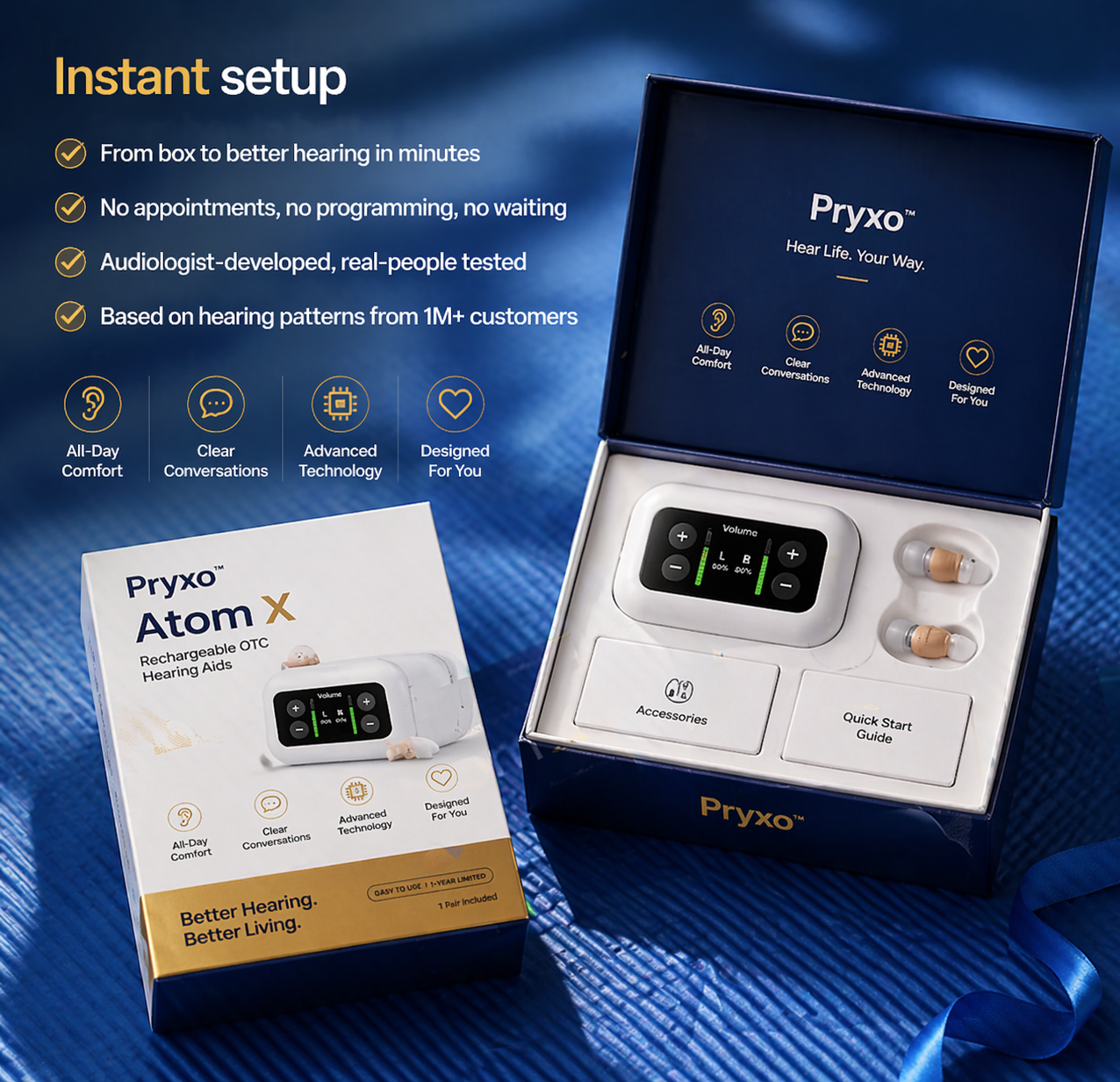 2026 PRYXO Atom X PRO— Invisible + AI Noise Reduction